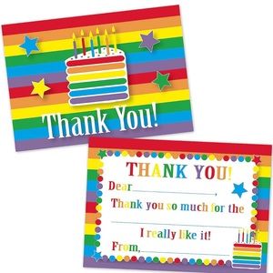(20) 5x7” Children’s Thank You Cards